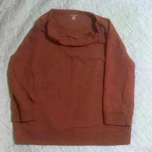 Burnt orange lands end cowl neck - Picture 1 of 1